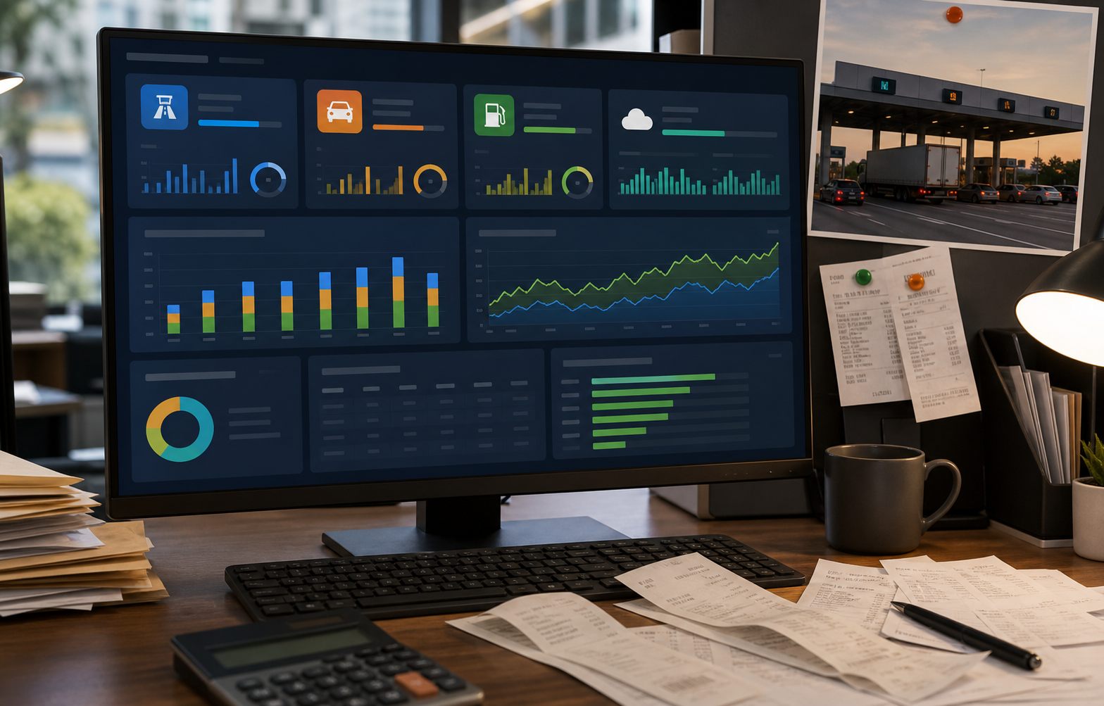 Tolls, congestion fees and fuel waste hide in separate invoices.